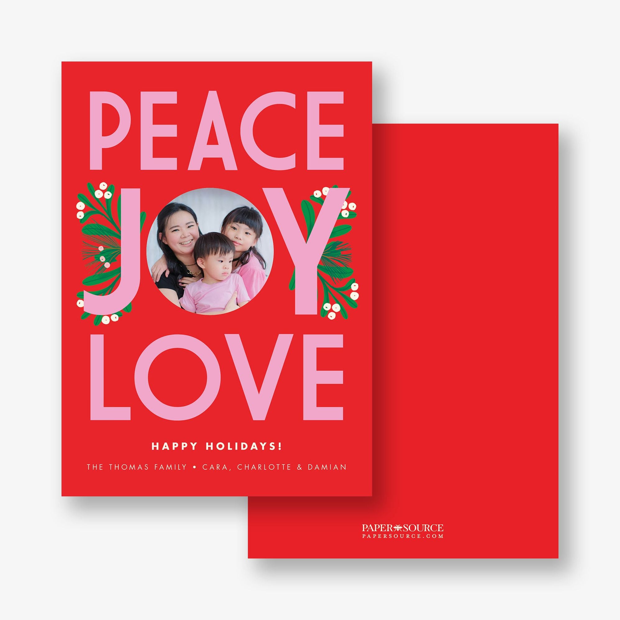 Bright Holiday Wishes Holiday Photo Card