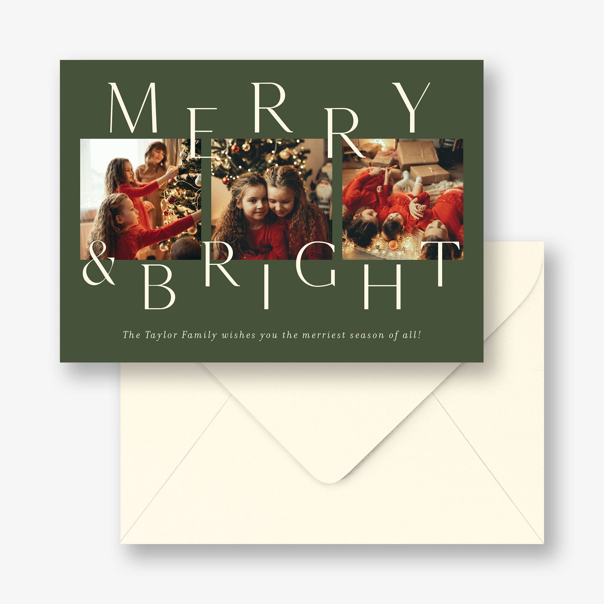 Dancing Letters Holiday Photo Card