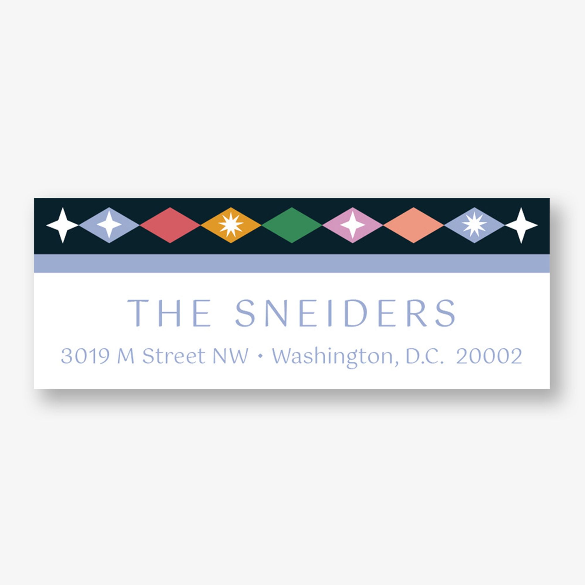 Retro Diamond Return Address Label