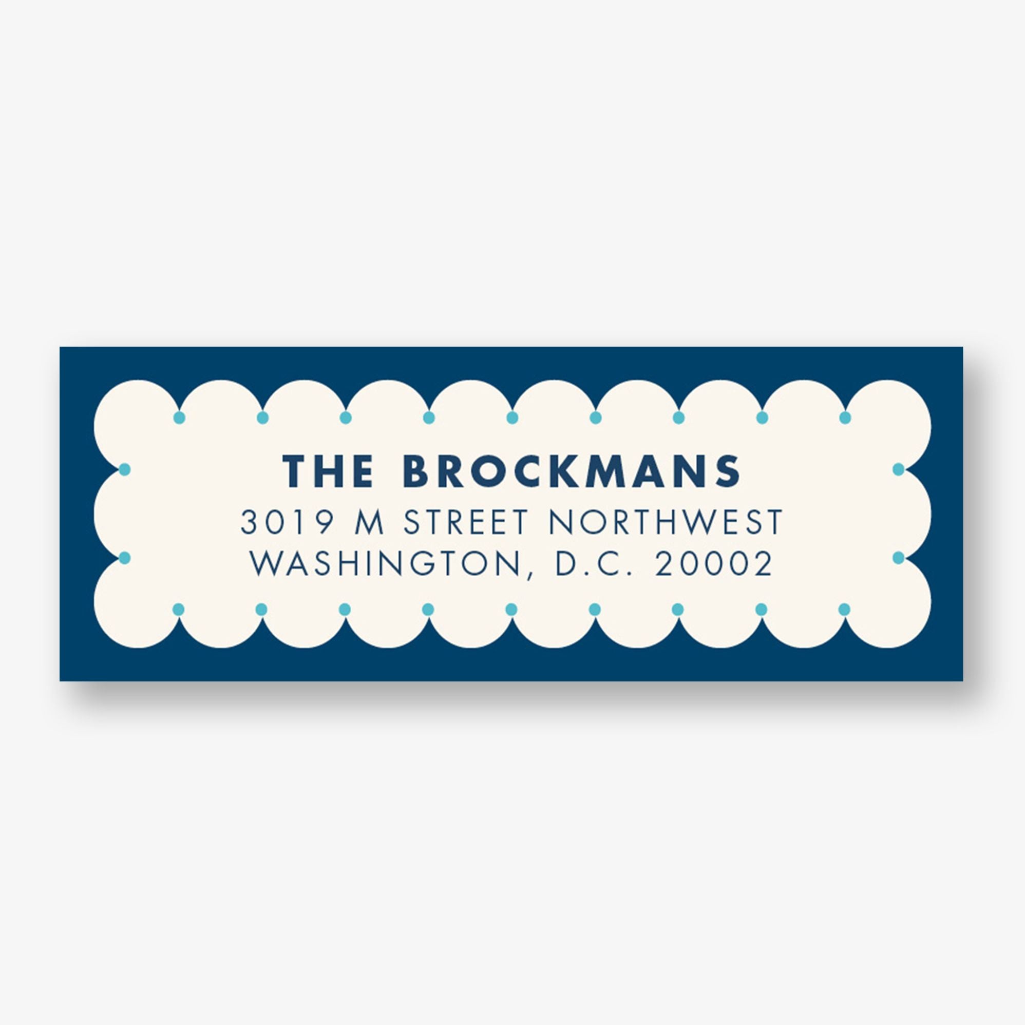 Festive Scallop Return Address Label