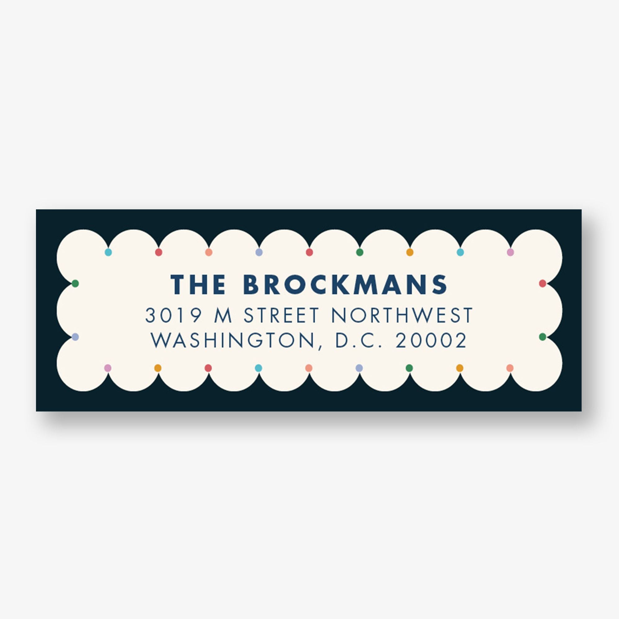 Festive Scallop Return Address Label