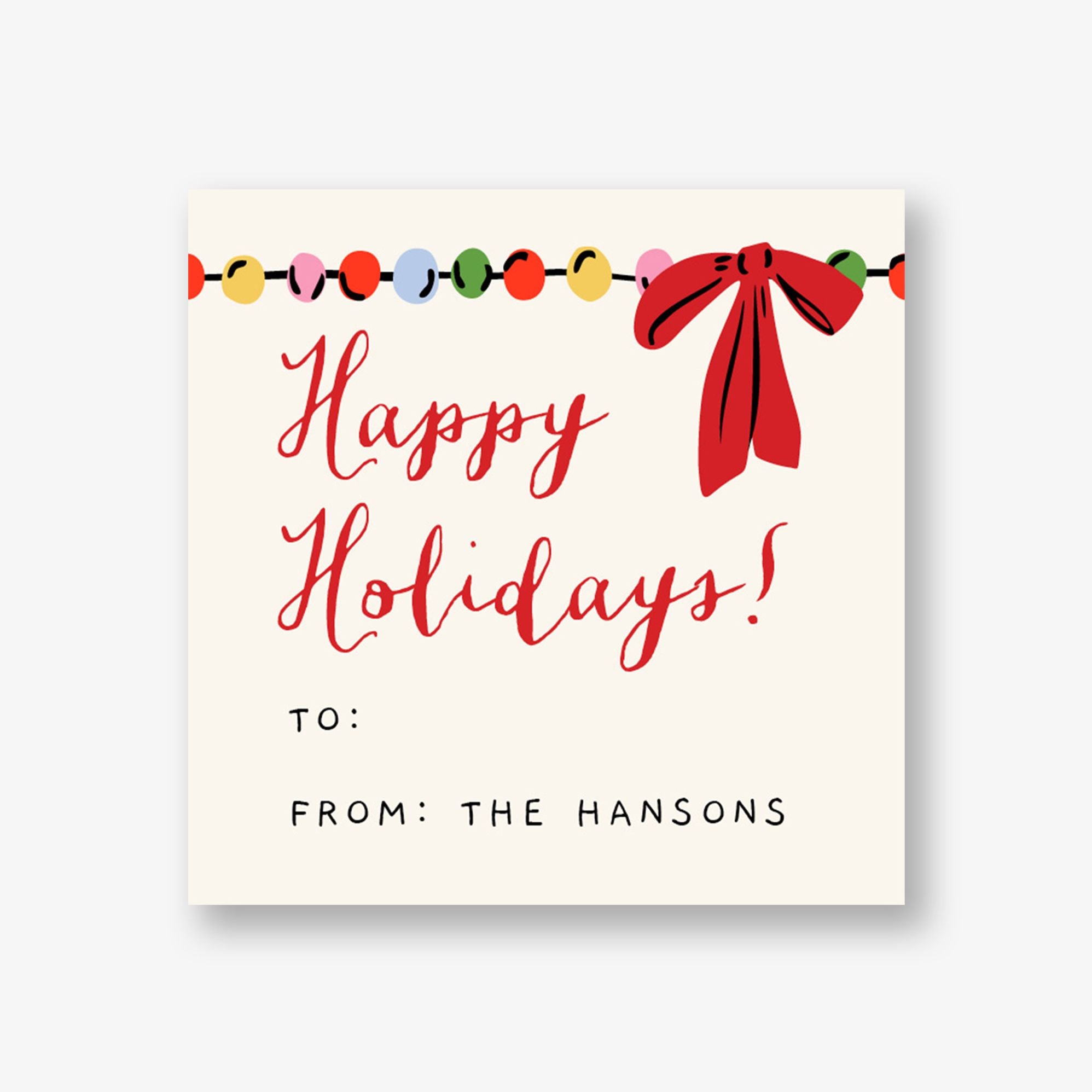 Holidazzle Garland Gift Tag