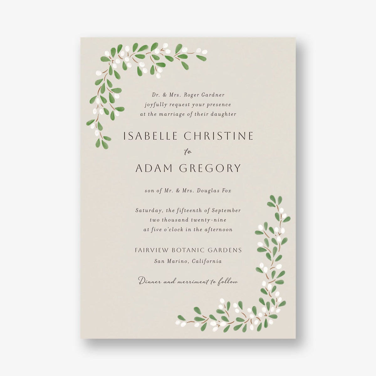 Cheerful Buds Wedding Invitation