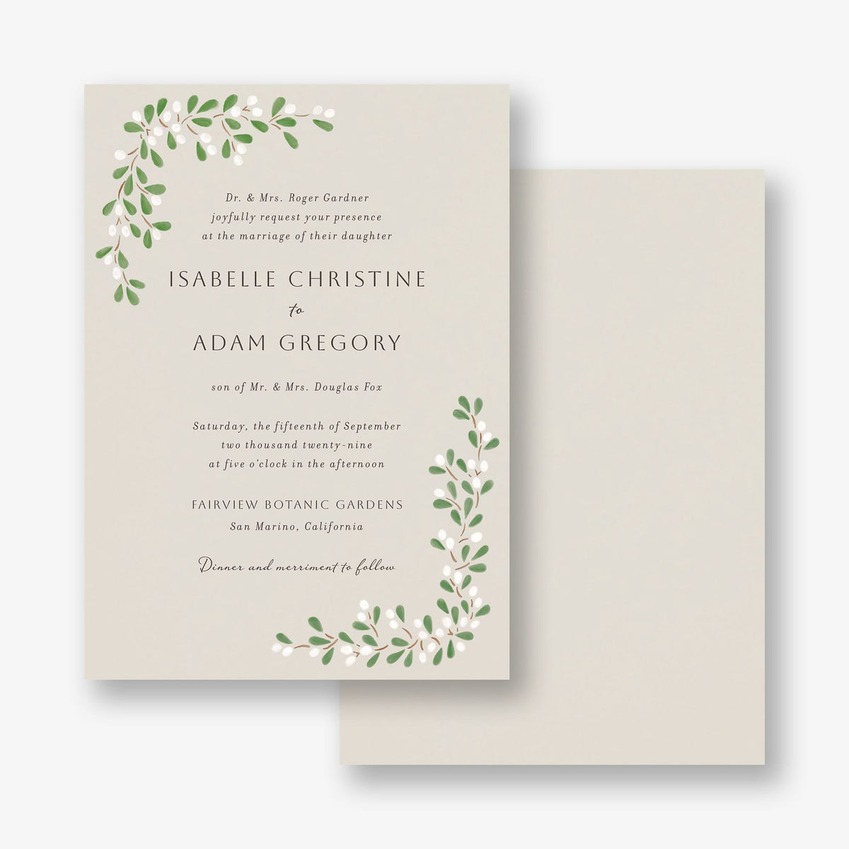 Cheerful Buds Wedding Invitation