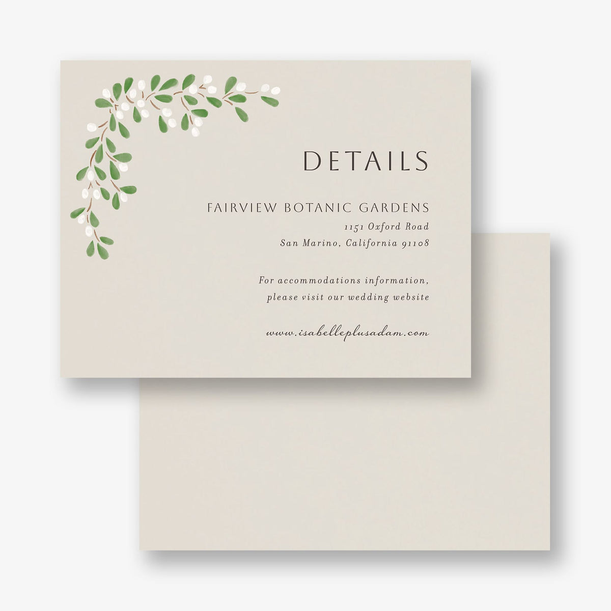 Cheerful Buds Information Card