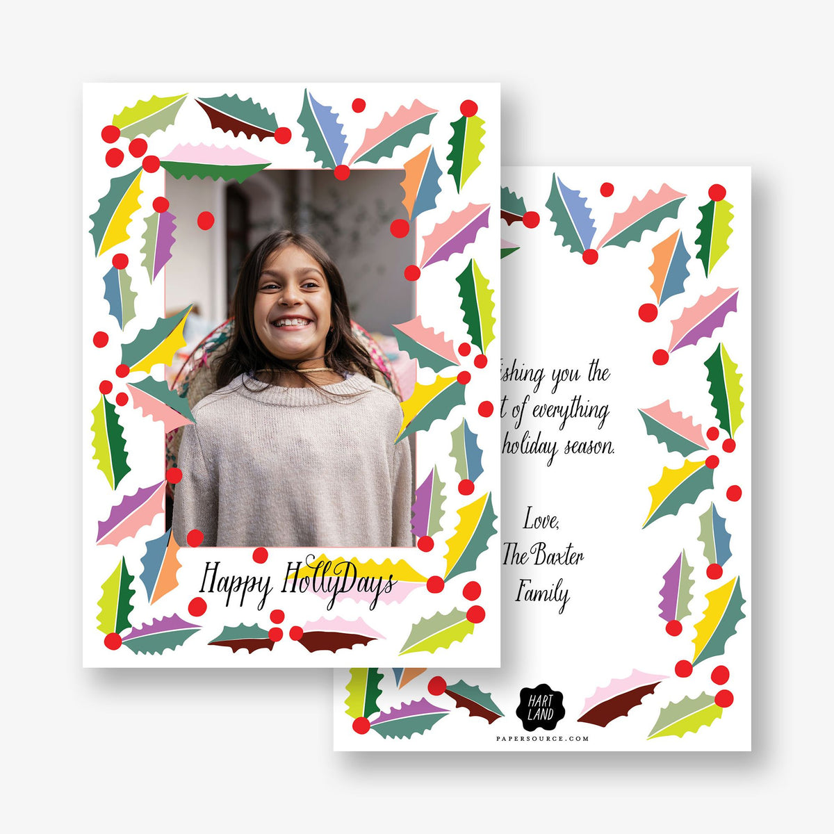 Holly Days Holiday Photo Card