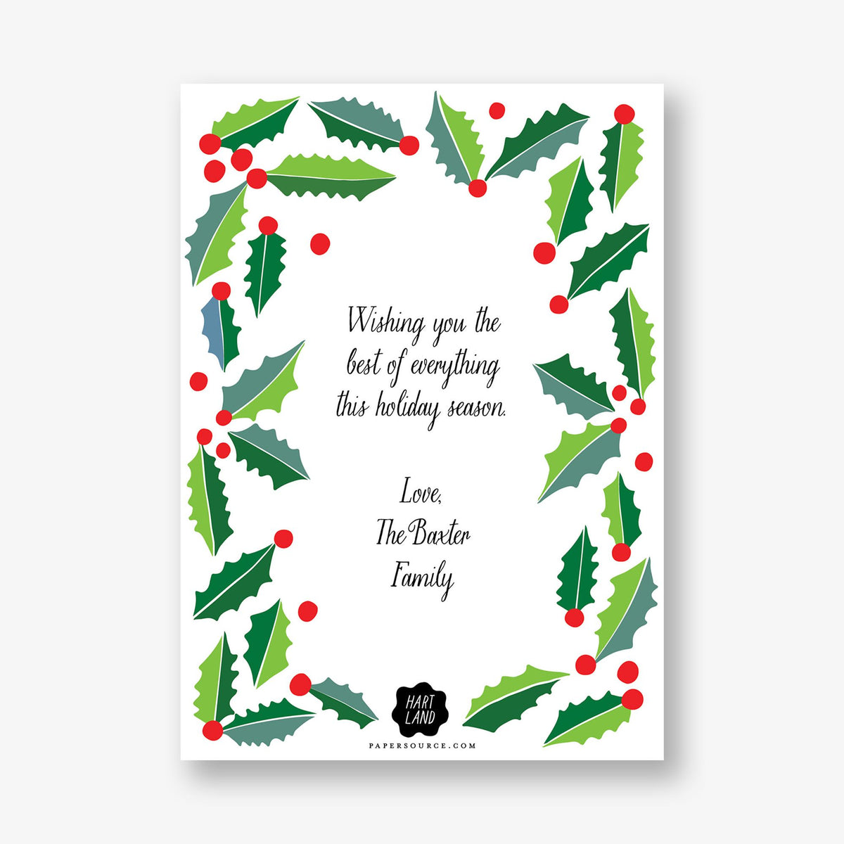 Holly Days Holiday Photo Card