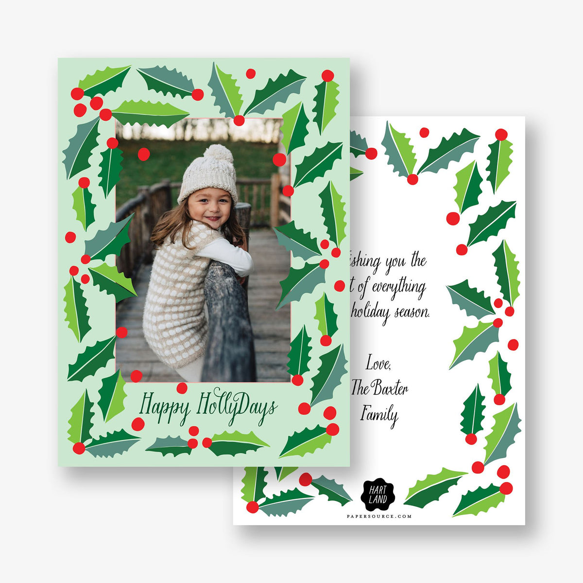 Holly Days Holiday Photo Card