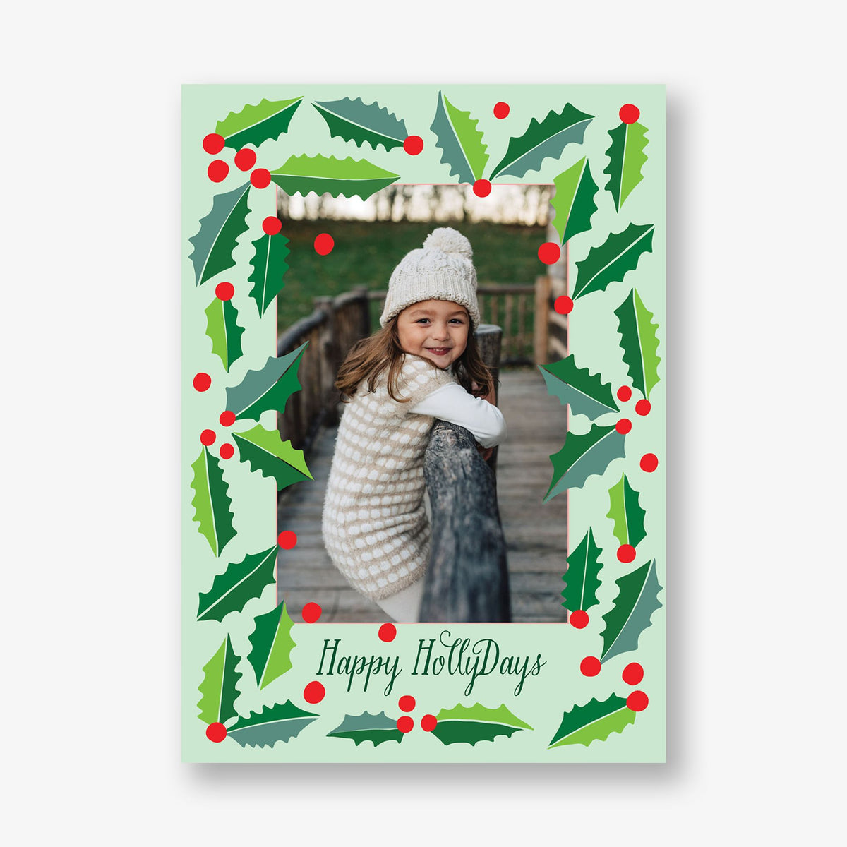 Holly Days Holiday Photo Card