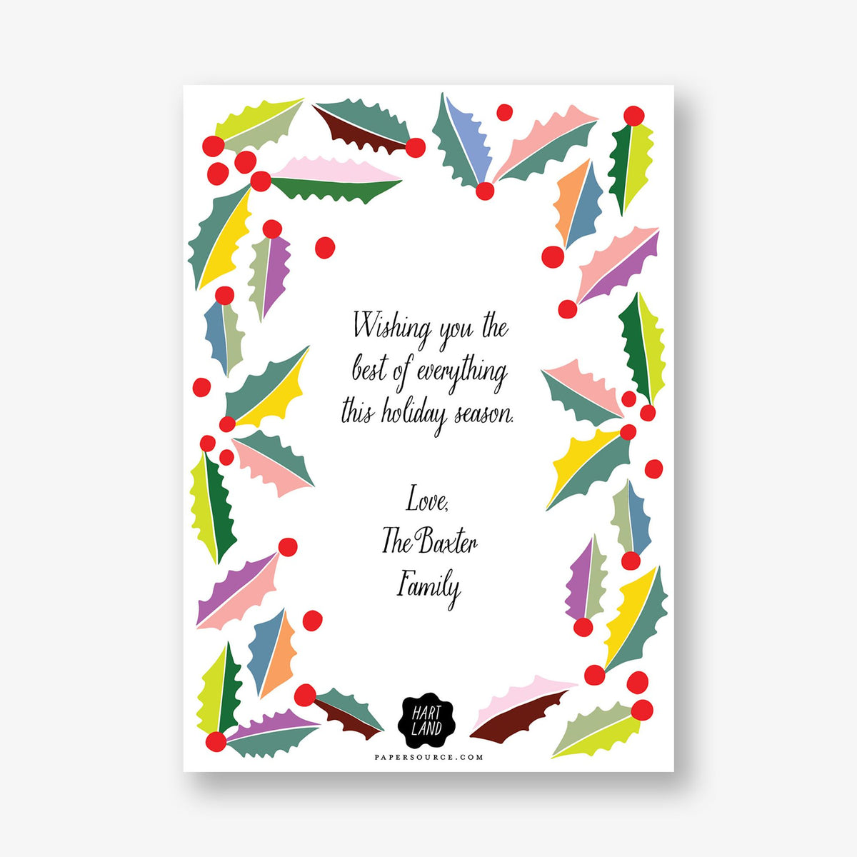 Holly Days Holiday Photo Card