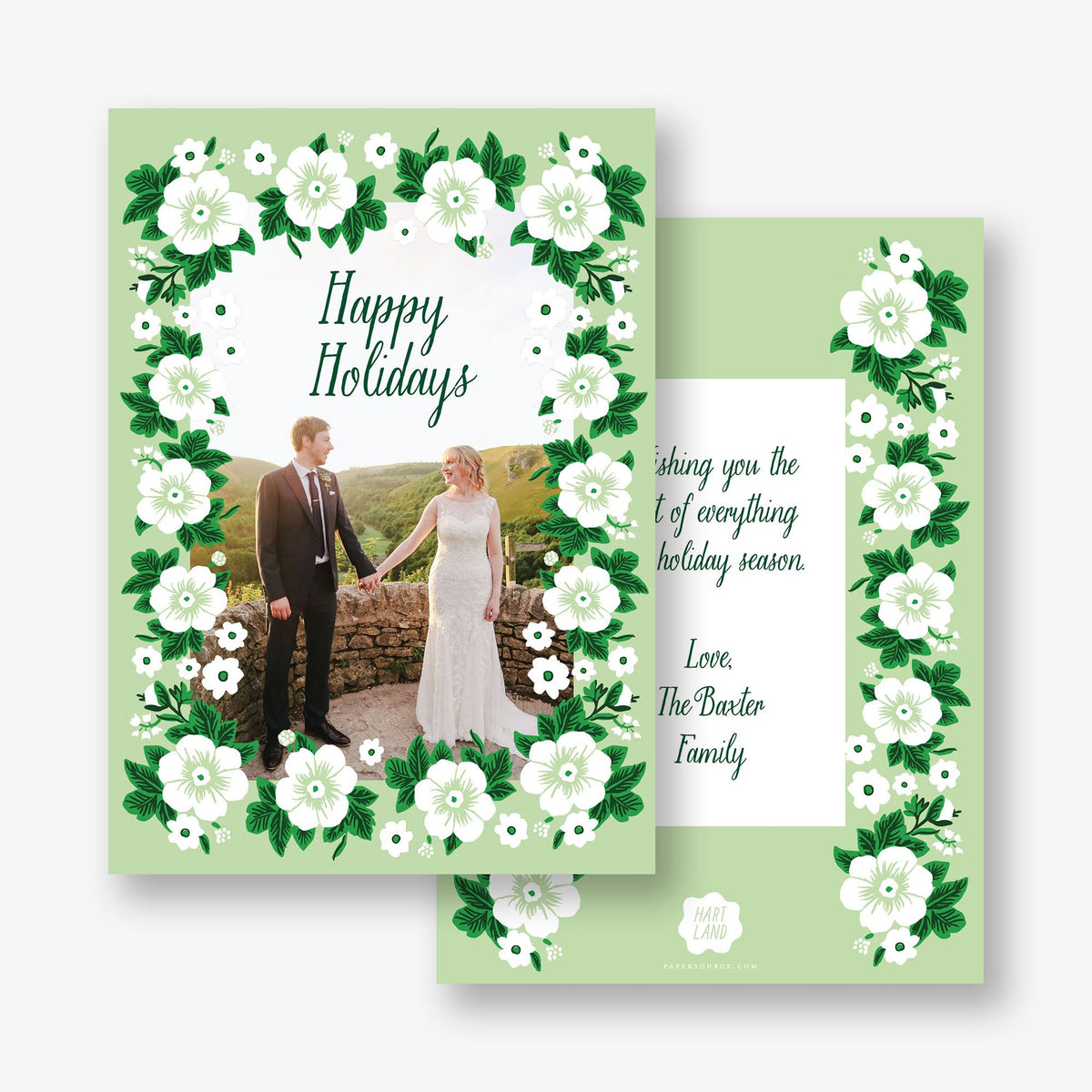 Poinsettias Holiday Photo Card