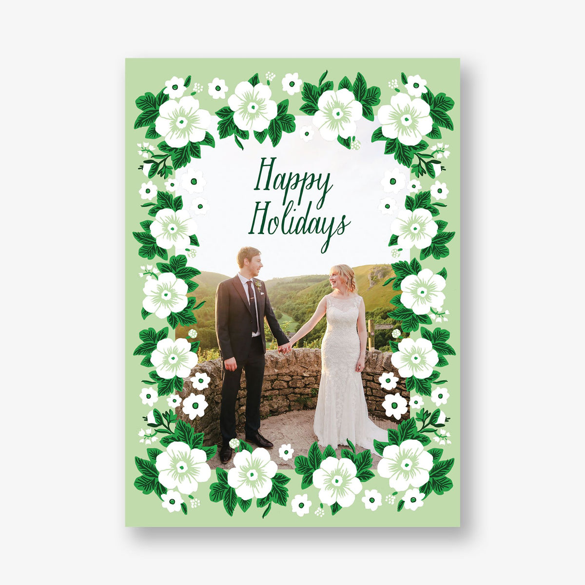 Poinsettias Holiday Photo Card