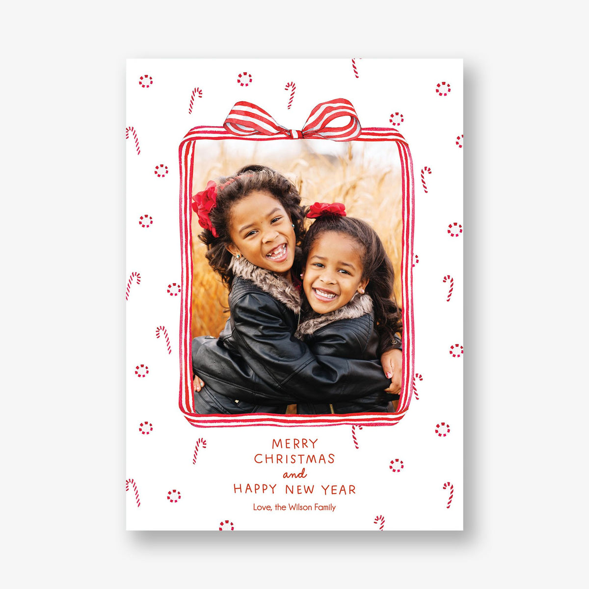 Peppermints Holiday Photo Card
