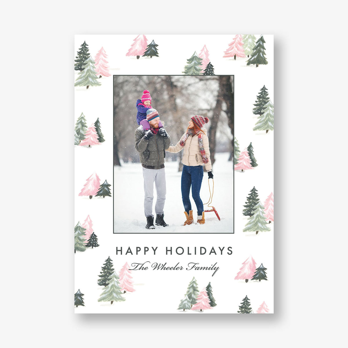 Sweet Trees Holiday Photo Card