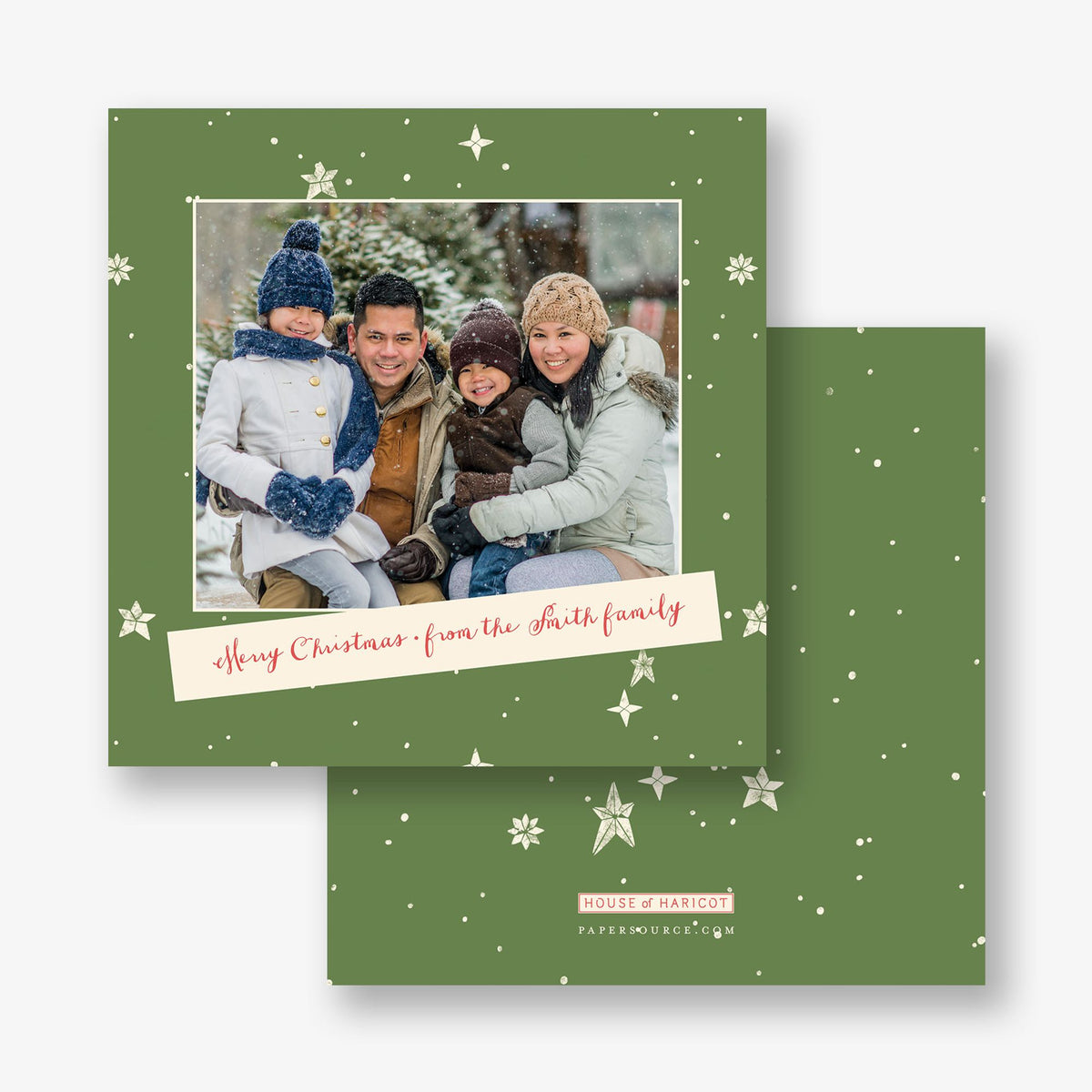 Stars and Snow Holiday Photo Card