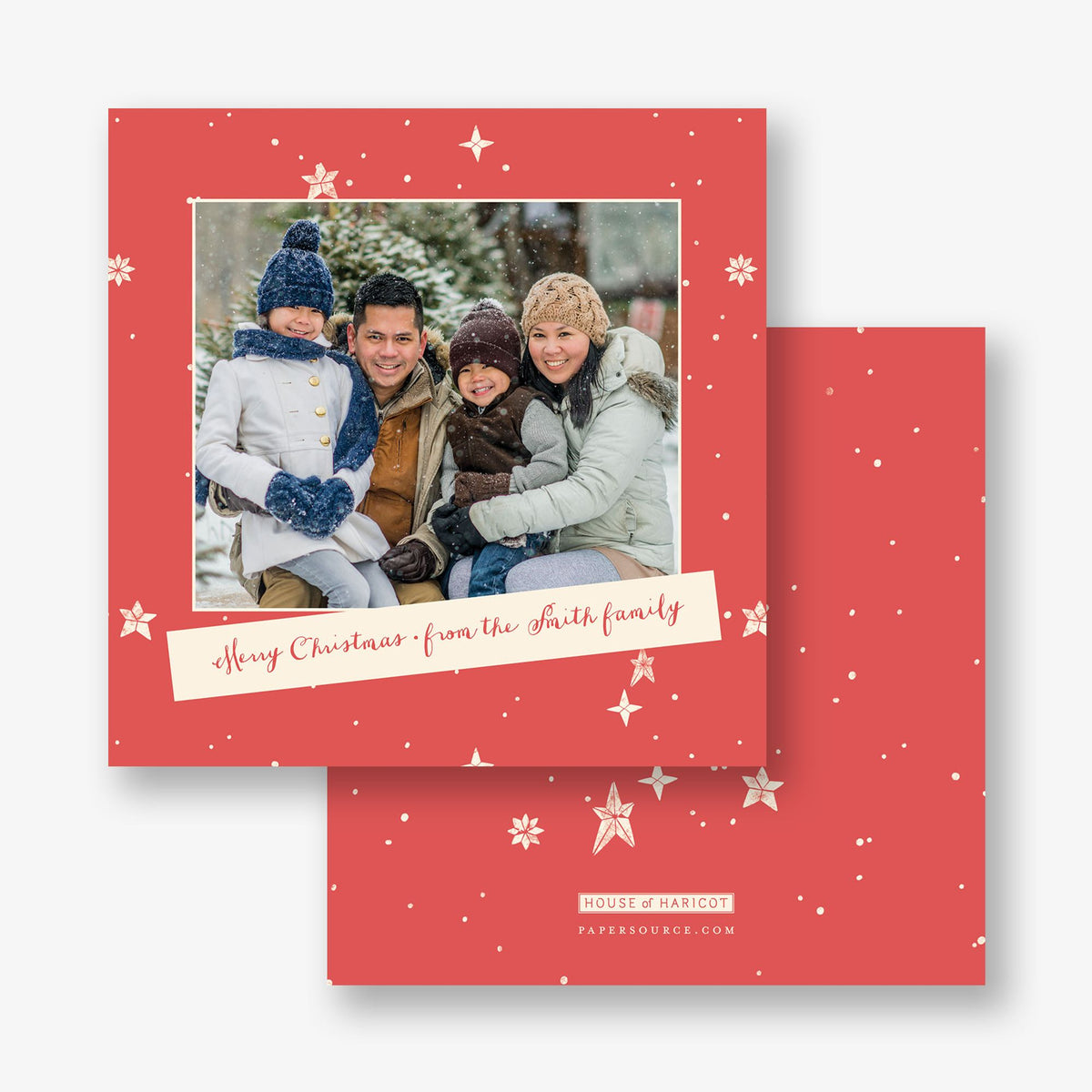 Stars and Snow Holiday Photo Card