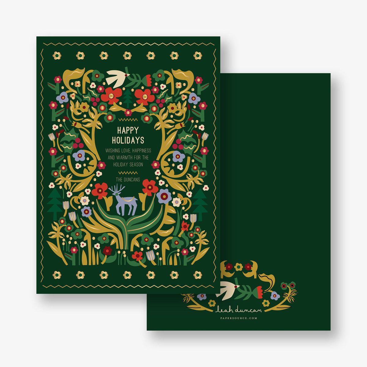 Folk Holiday Foil Holiday Card