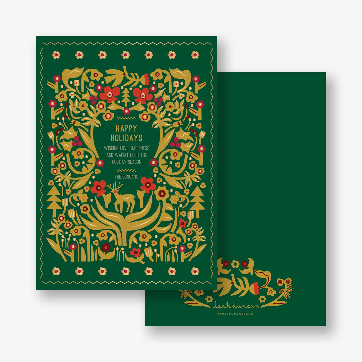 Folk Holiday Foil Holiday Card
