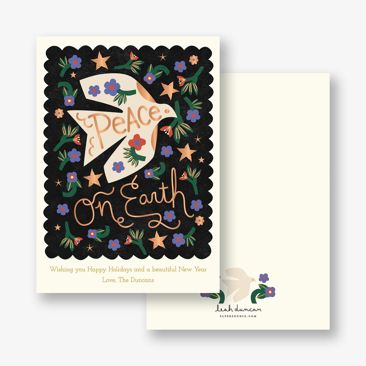 Peace Dove Foil Holiday Card