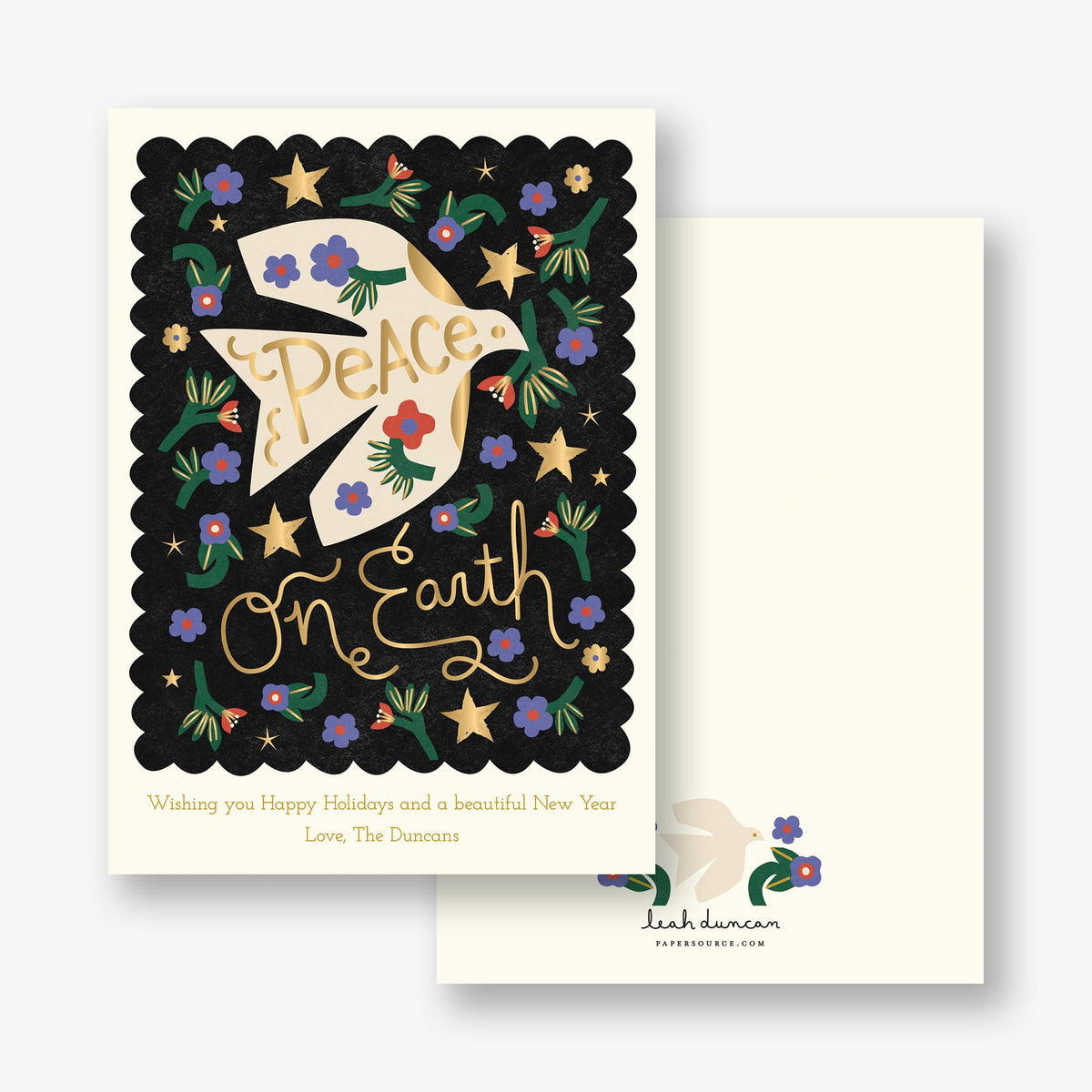 Peace Dove Foil Holiday Card