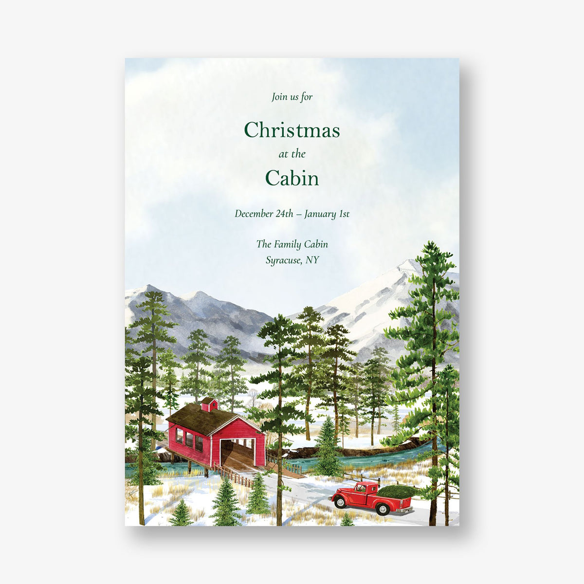 Christmas Farm Holiday Invitation