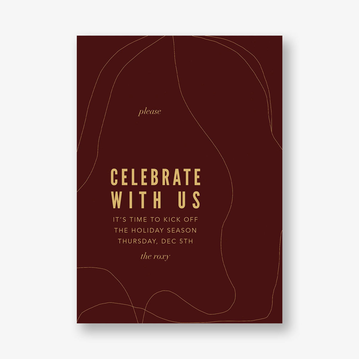 Drifiting Lines Holiday Invitation