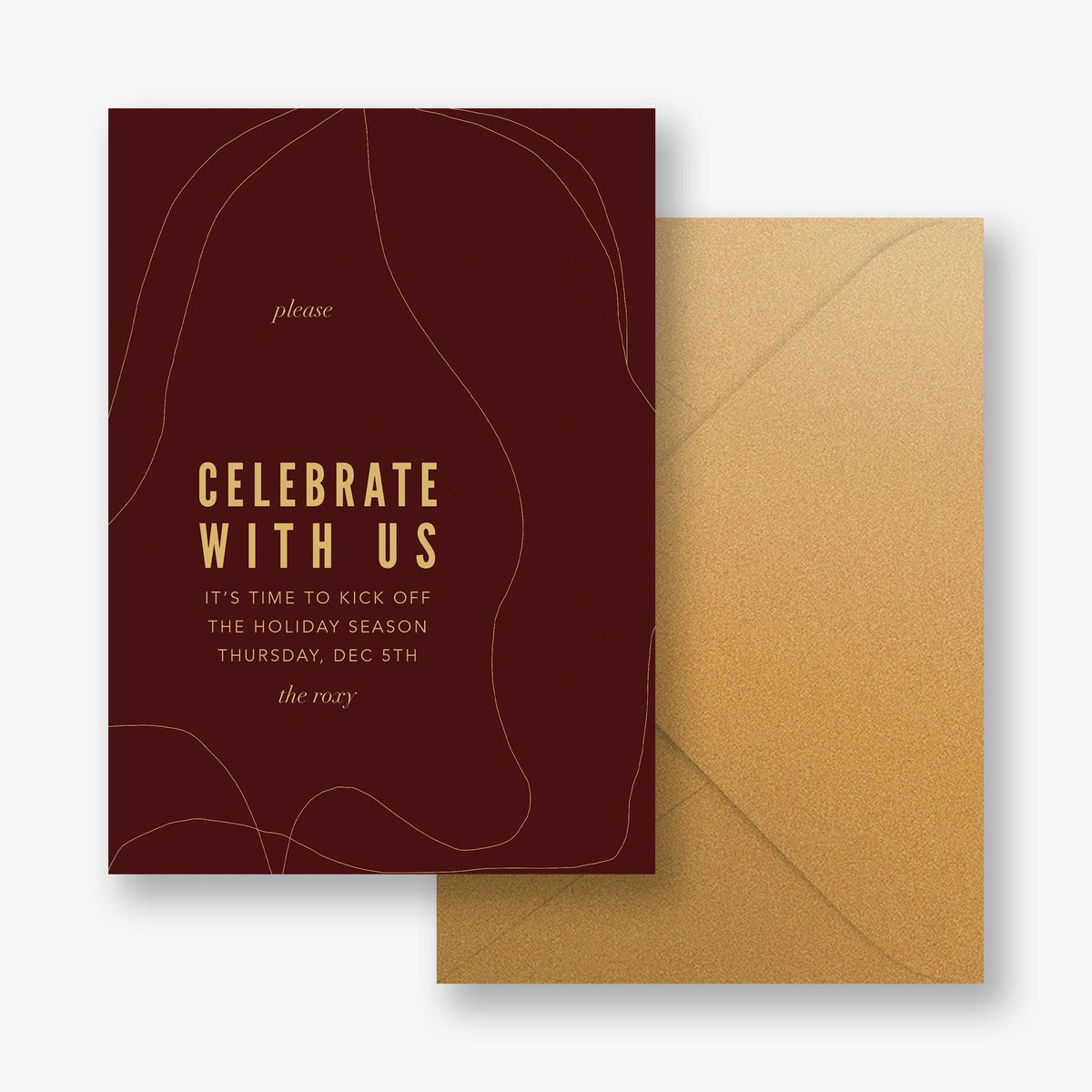 Drifiting Lines Holiday Invitation