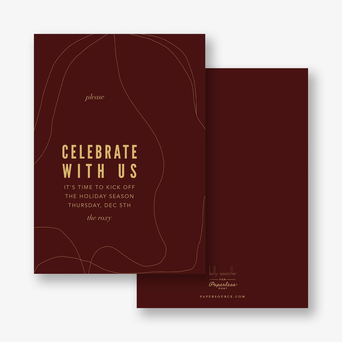 Drifiting Lines Holiday Invitation