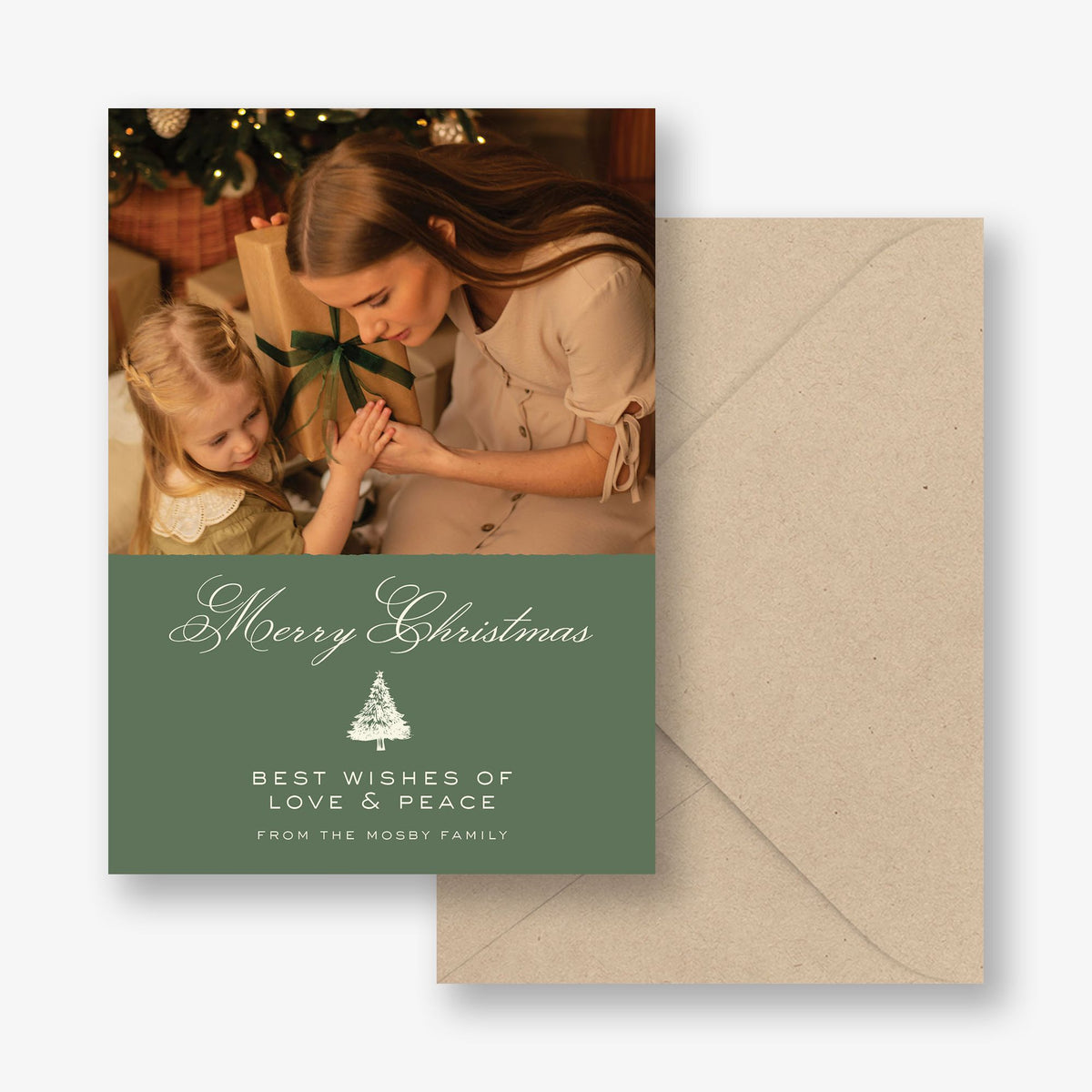 Crystal Glass Holiday Photo Card