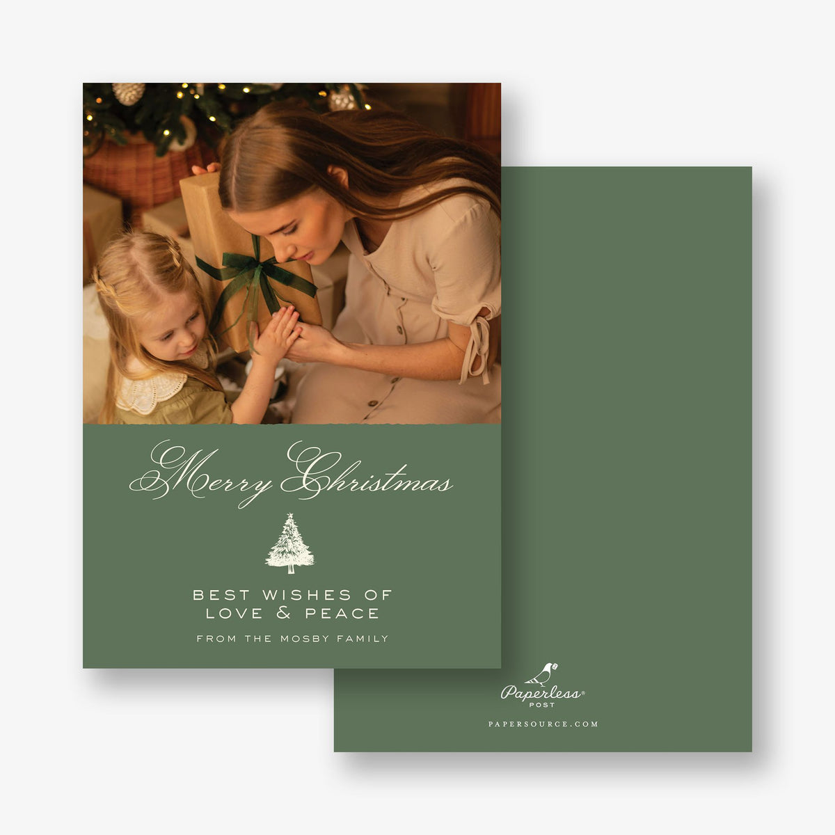 Crystal Glass Holiday Photo Card