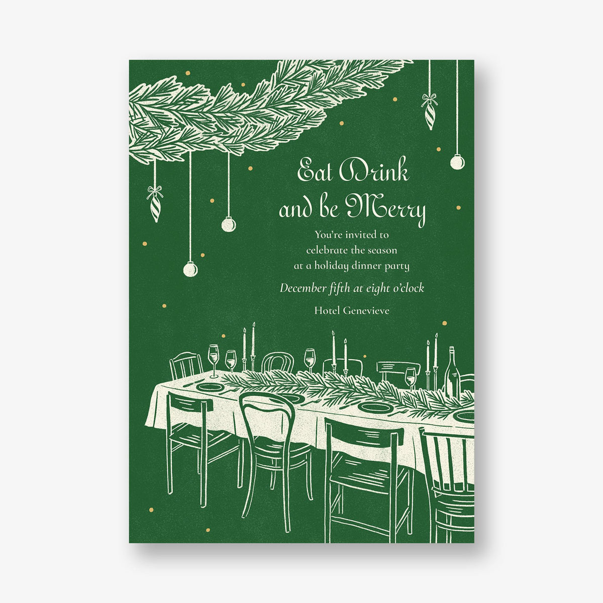 Merry Tablescape Holiday Invitation