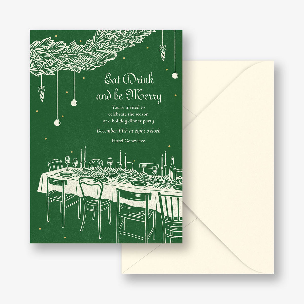 Merry Tablescape Holiday Invitation