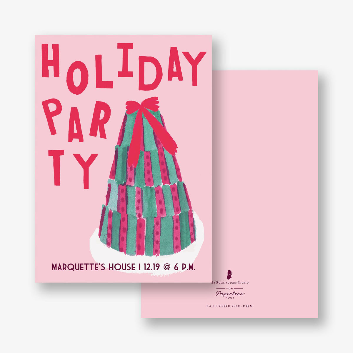 Cake and Cheer Holiday Invitation