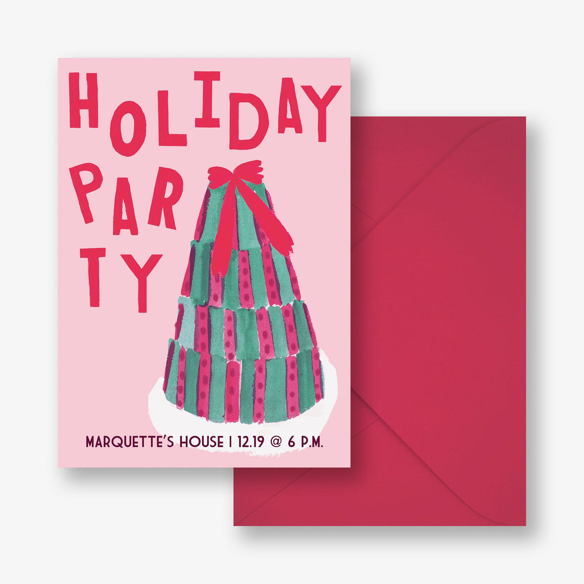 Cake and Cheer Holiday Invitation