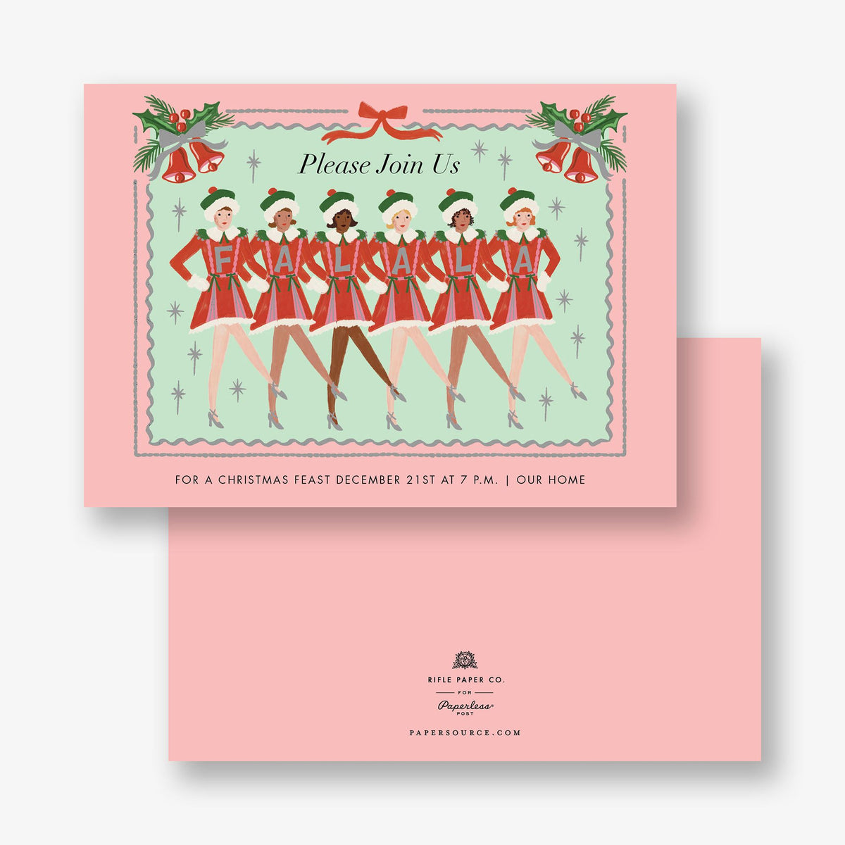 Merry Kickline Holiday Invitation