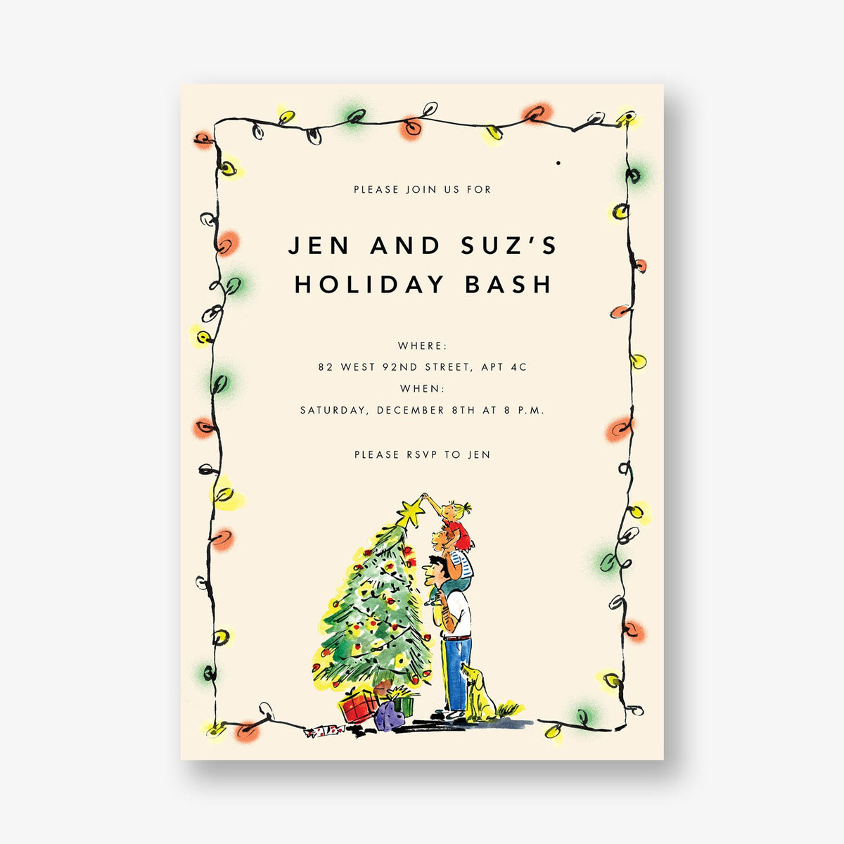 Magical Lights Holiday Party Invitation