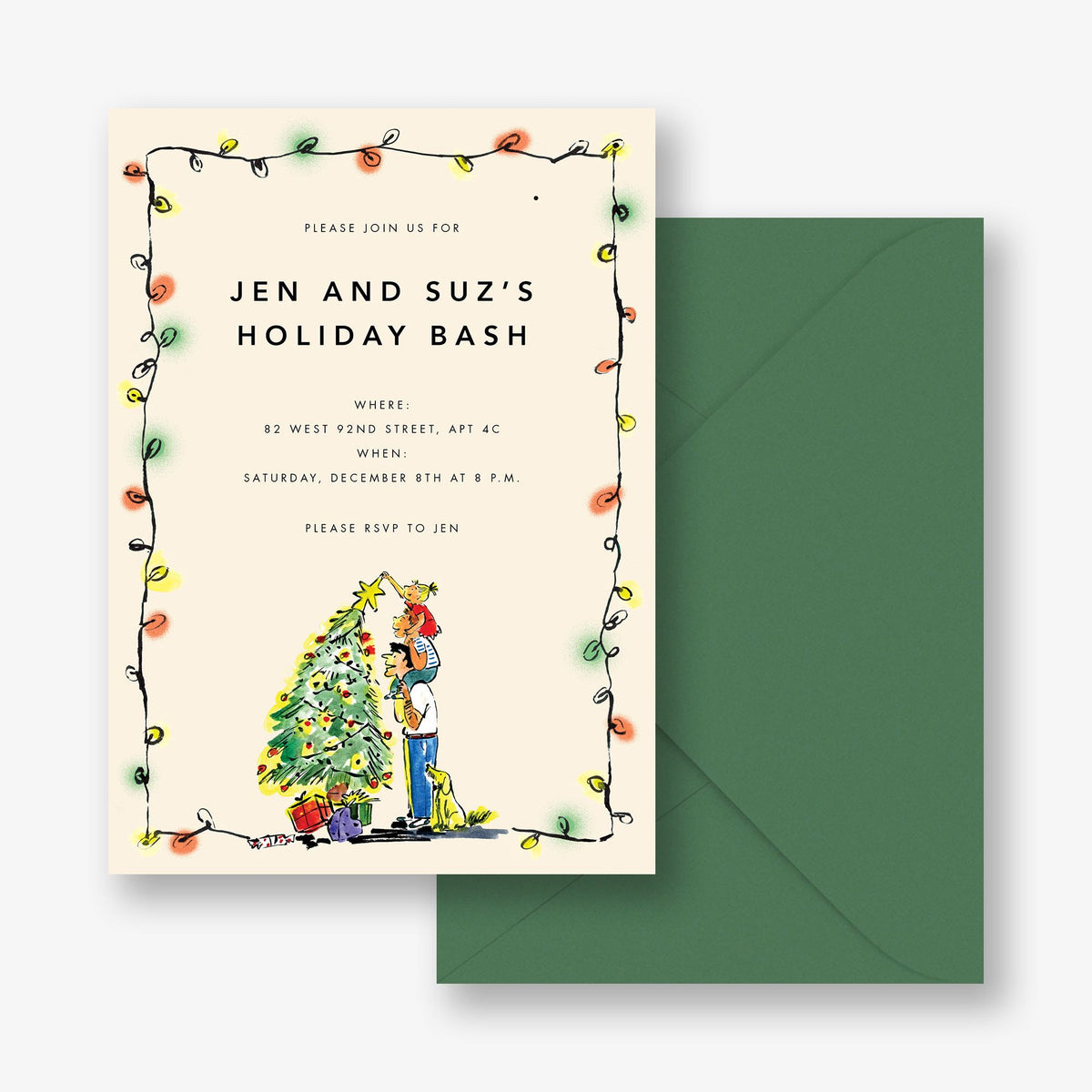 Magical Lights Holiday Party Invitation