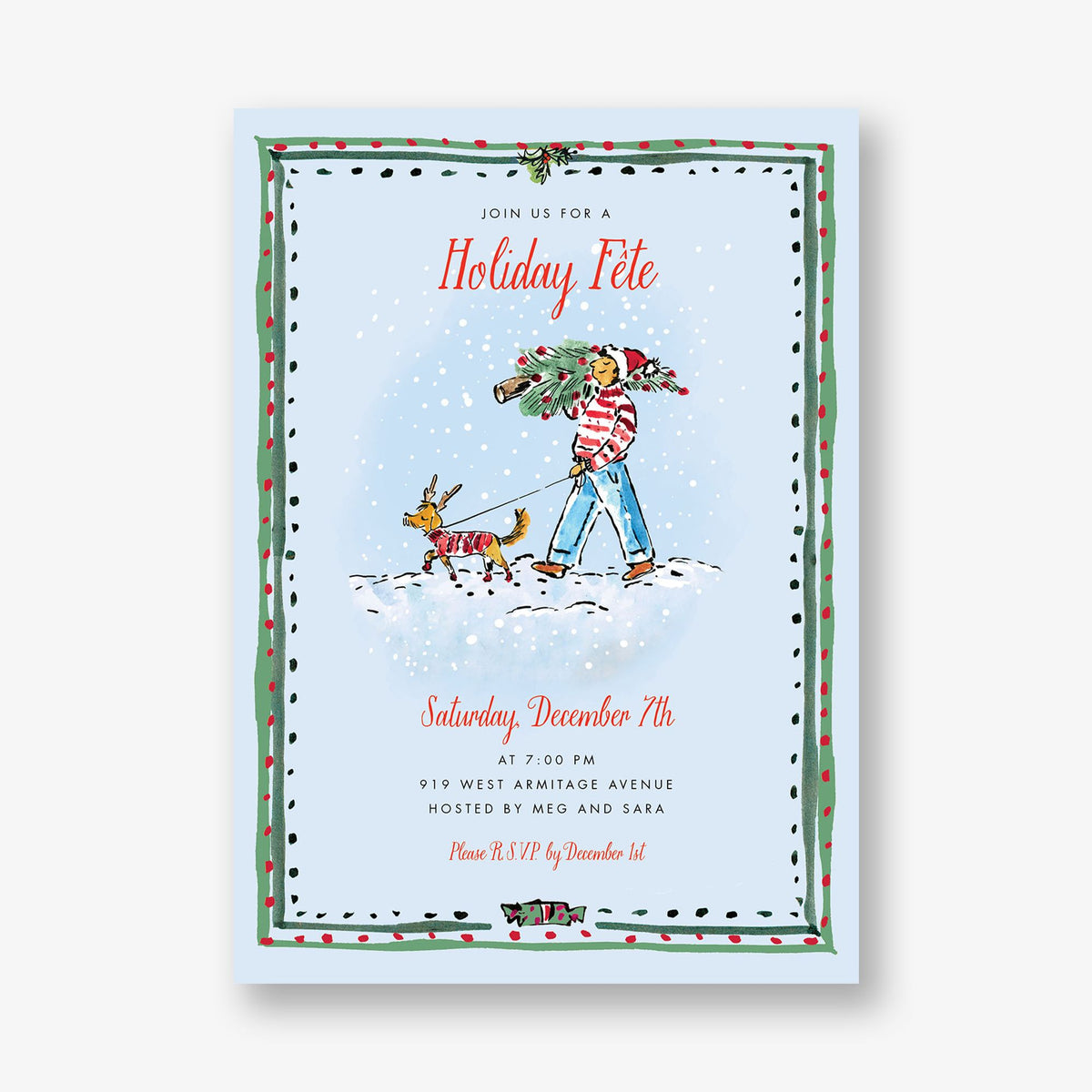 Haul Out the Holly Holiday Party Invitation