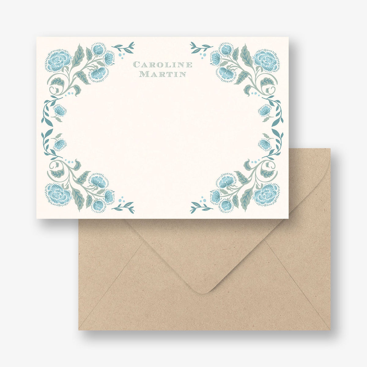 Brocade Floral Stationery
