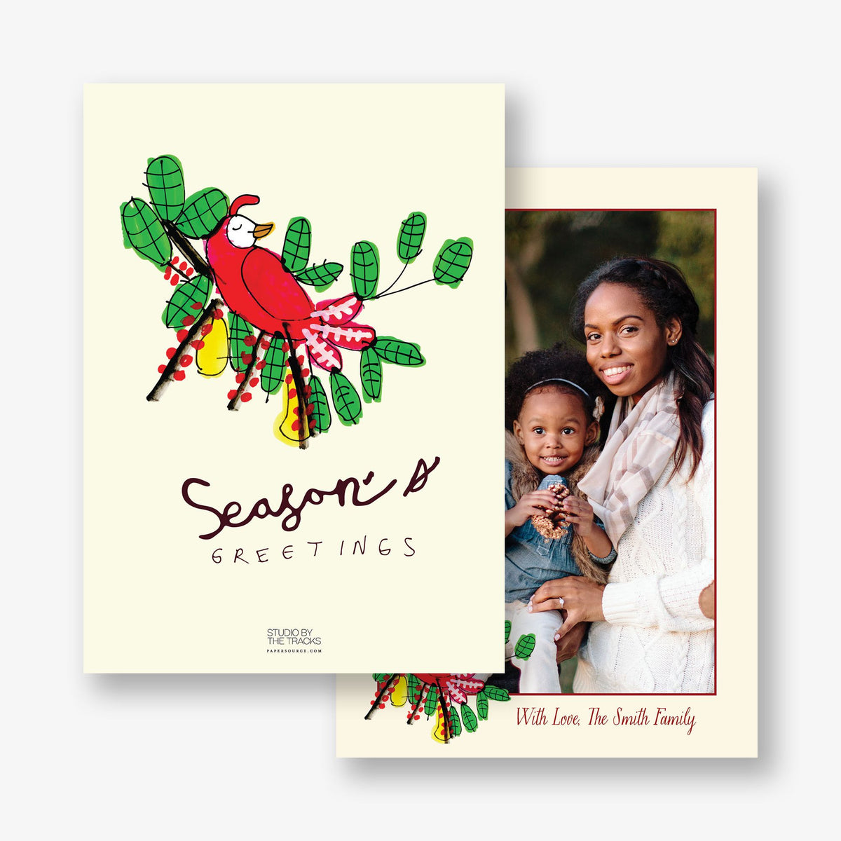 Cheery Cardinal Holiday Photo Card