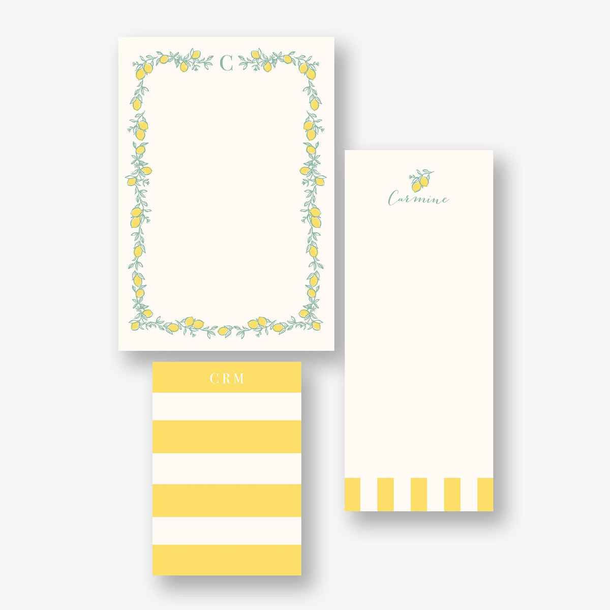 Lemons Personalized Mixed Notepad Set