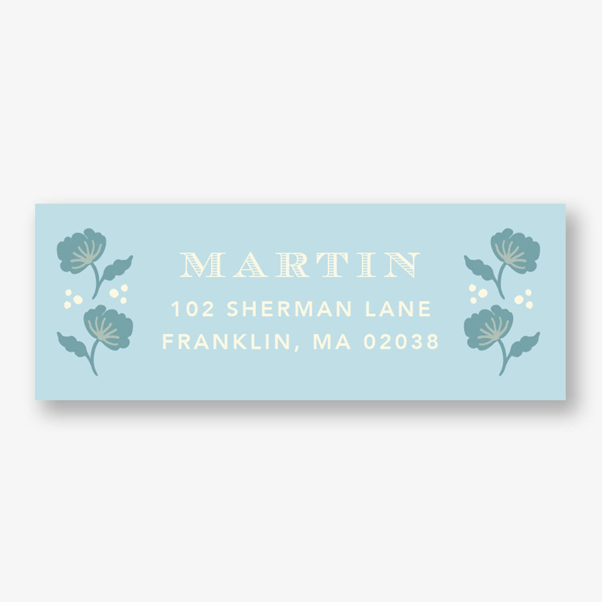 Brocade Floral Return Address Label