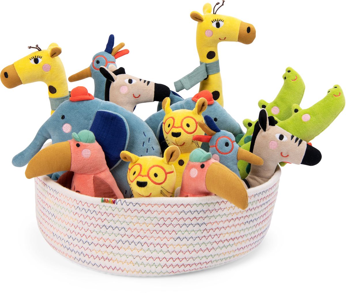 Les Toupitis Crocodile Plush Toy Rattle