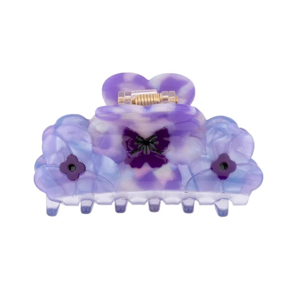 Three Pansies Hair Claw
