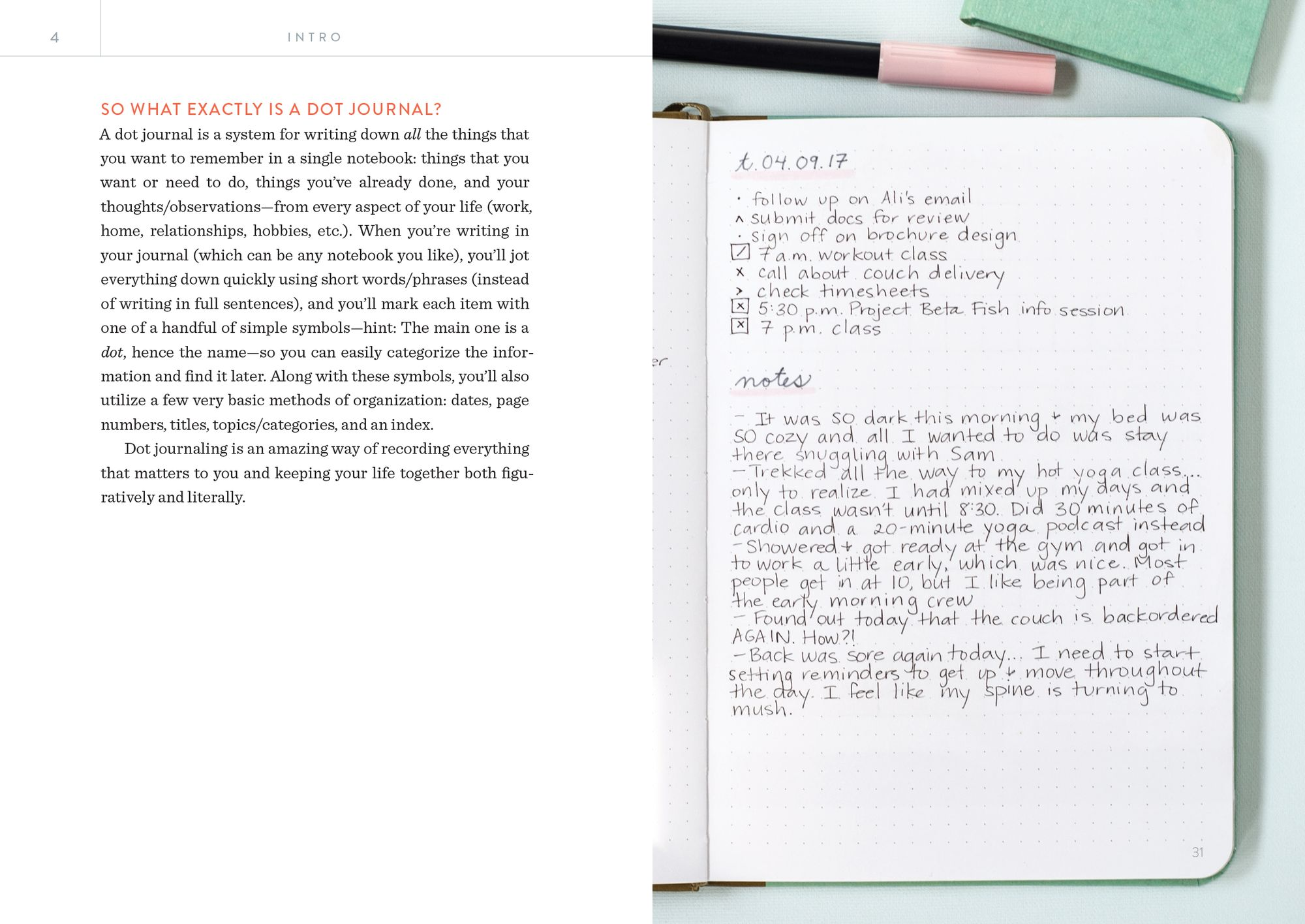 Dot Journaling - The Set: Includes a How-To Guide and a Blank Dot-Grid Journal