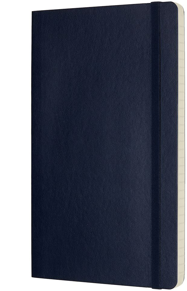 Moleskine Classic Notebook, Large, Ruled, Sapphire Blue, Soft Cover (5 x 8.25)