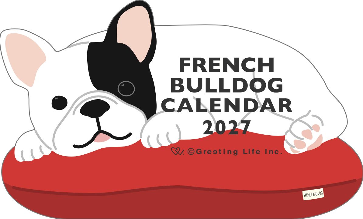 2027 Die-Cut Calendar - French Bulldog