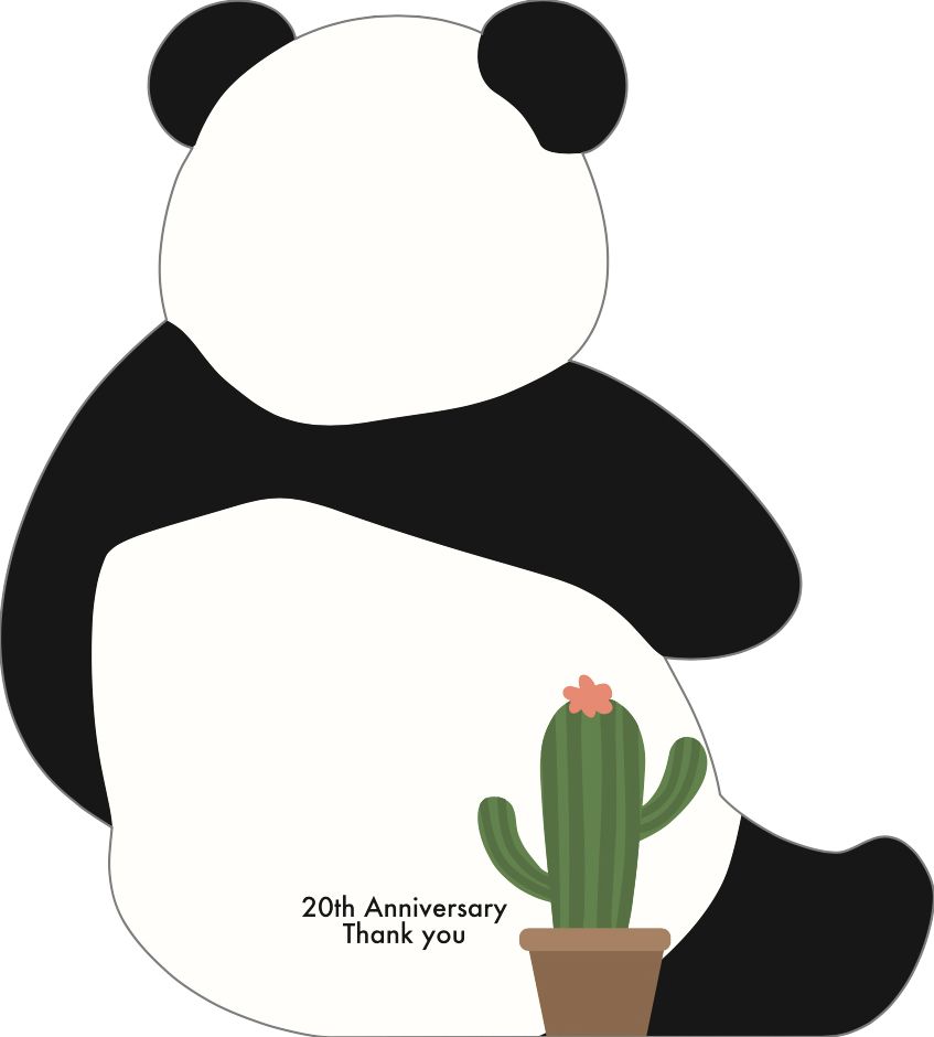 2027 Die-Cut Calendar - Panda