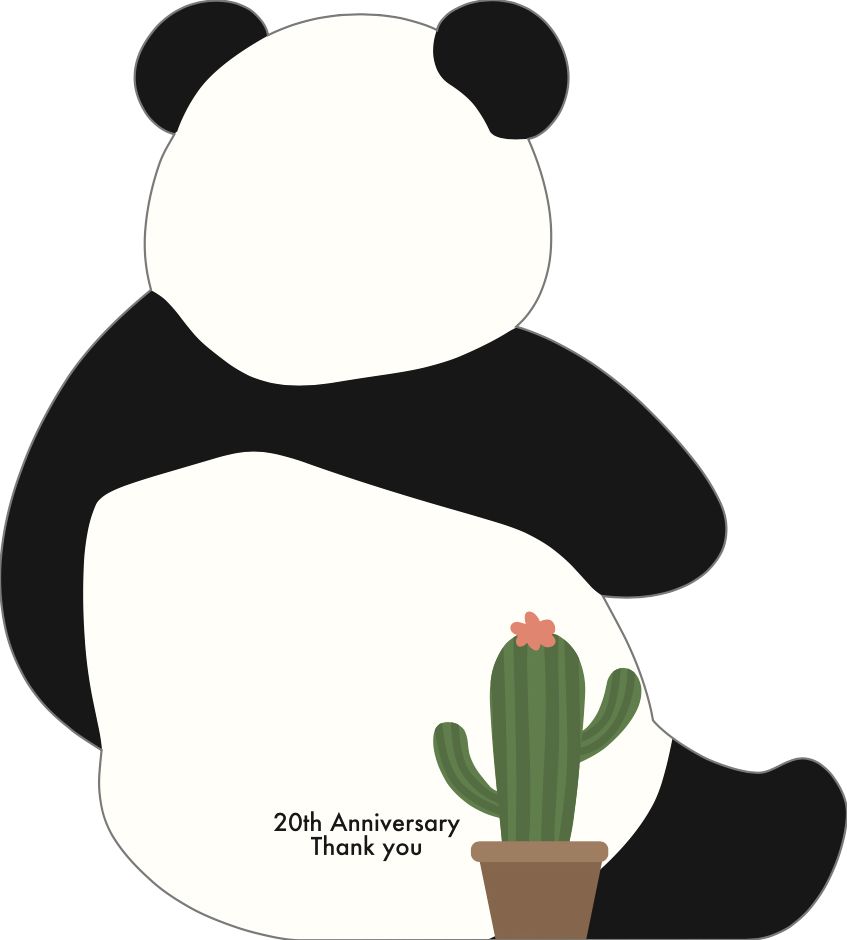 2027 Die-Cut Calendar - Panda