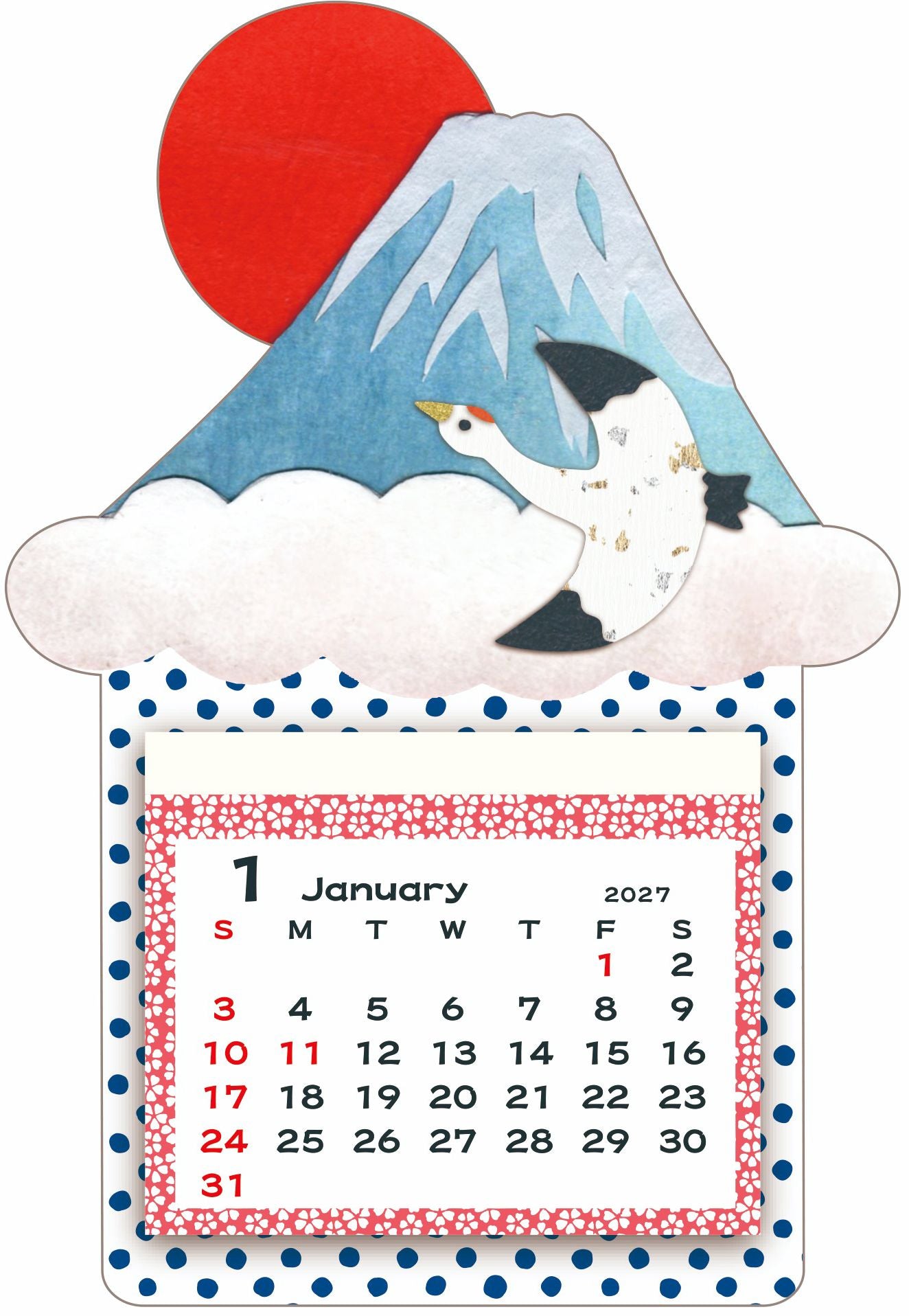 2027 Calendar Magnet - Mt Fuji